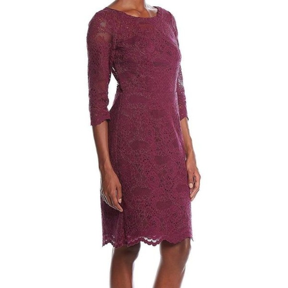 Nicole Miller Berry Lace Dress *ITEMS ARE NEW, FROM MY CLOSED BOUTIQUE* #8292 - Picture 2 of 6